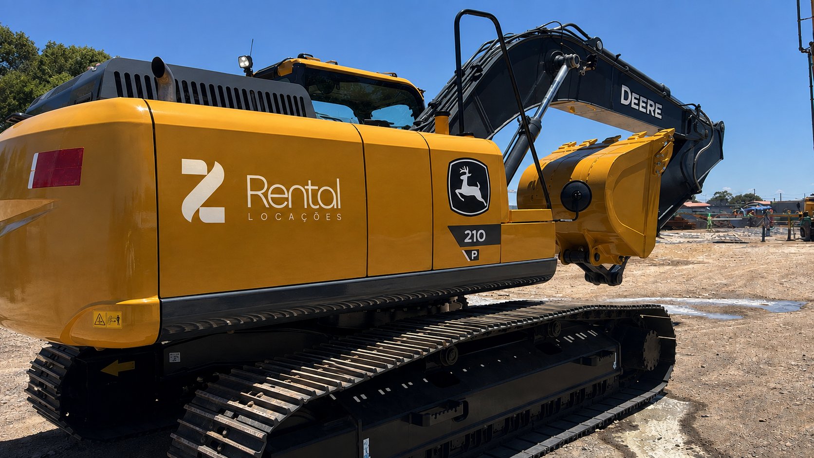 Escavadeira John Deere 210P da frota Z Rental